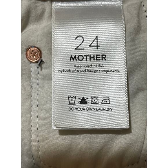 Mother Denim The Insider Ankle Plaid Orange/Black Flare Pants 28" Inseam Size 24 - Picture 4 of 15